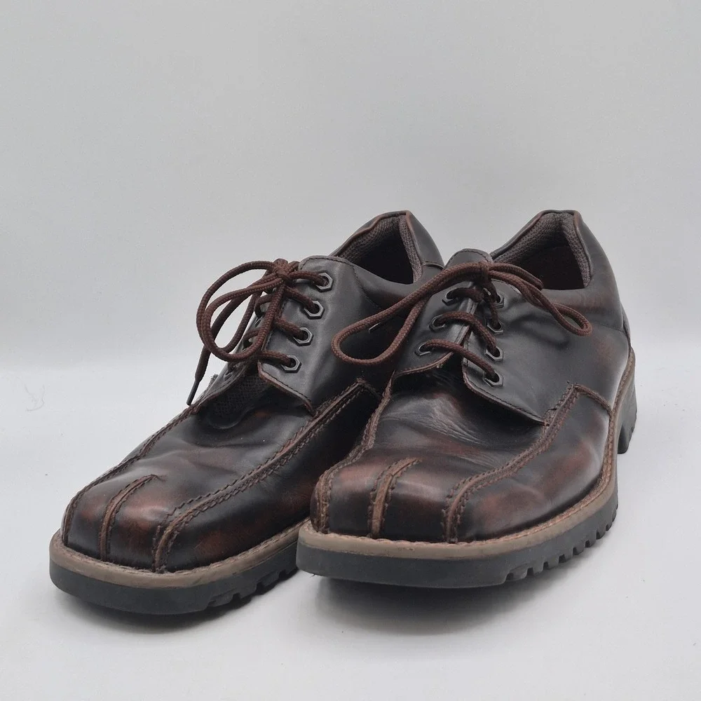 Nunn Bush Shoes‎ Mens Size 12 Brown Leather Lace Up Moc Toe Casual NXXT 83215